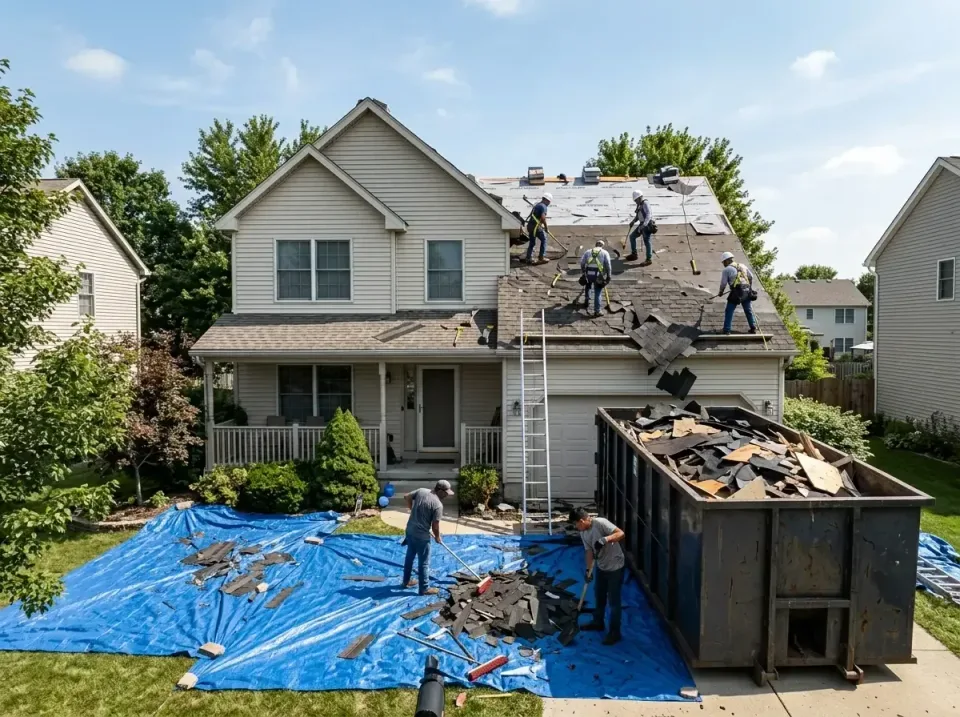 roof-replacement-debris-remova-004 — frequently asked questions, Cheapest Dumpster Rentals in West Frankfort, IL